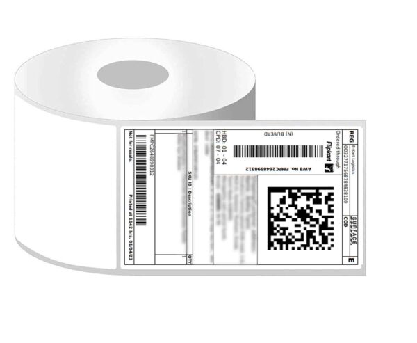 Thermal Shipping Label Papers 3x5 inch 75x125 mm(500 Roll Labels) for Flipkart Label